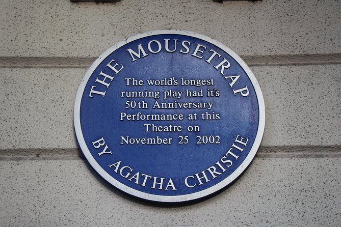 Agatha Christie London Walking Tour - Covent Garden in 10 minutes: the memorial near The Mousetrap