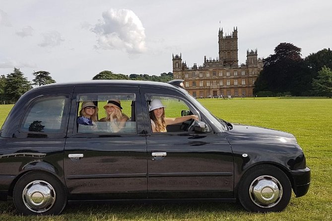 Downton Abbey and Castle Taxi Tour from London with Hotel Pickup - Bampton Downton village stops: Matthew Crawley, the hospital entrance, and the church