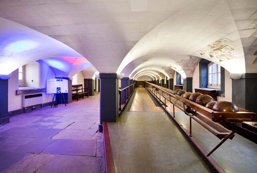 Greenwich: Painted Hall Entry and Old Royal Naval College - Victorian Skittle Alley, one of the last places to bowl like a Victorian