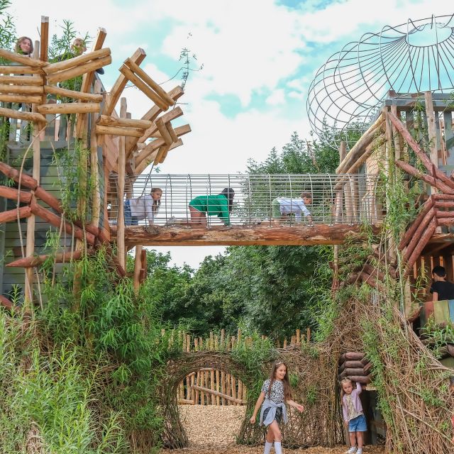 Hobbledown Heath One-Day Entry Ticket - Outdoor play in woodland and meadow: slides, chutes, tunnels, and nets