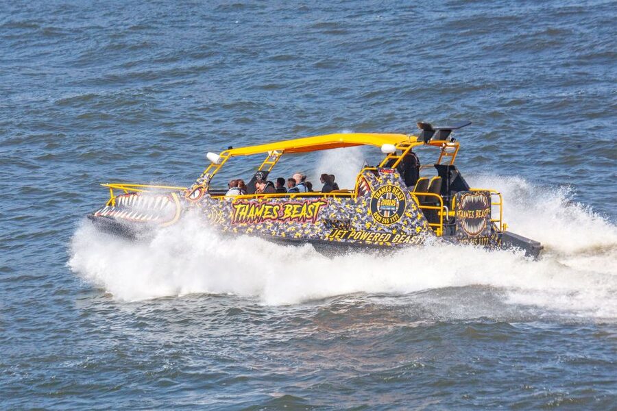 London: 40-Minute Thames Beast Jetboat Tour - The Thames Barrier blast: twists, turns, and the music you asked for