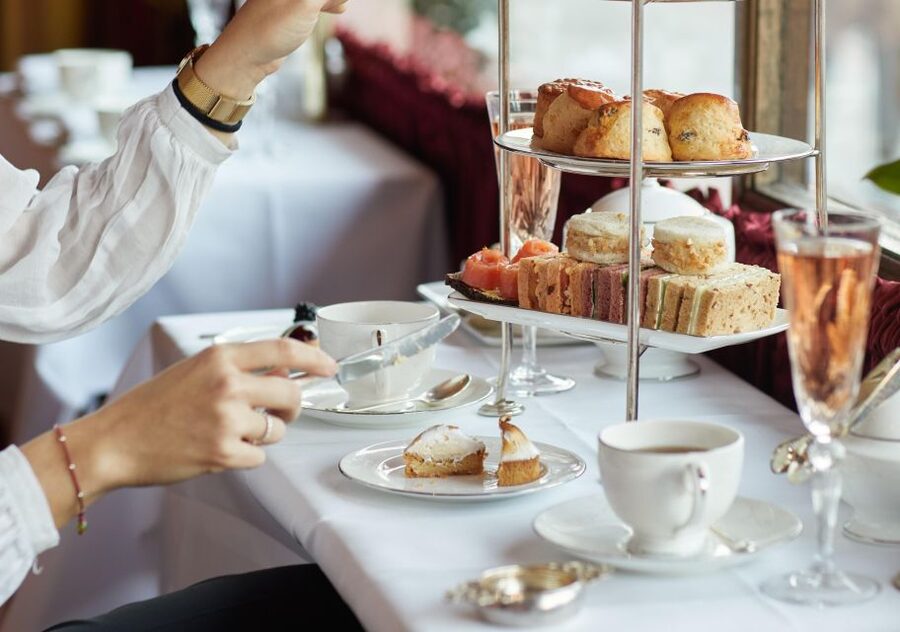 London: Afternoon Tea at The Rubens at the Palace - Finger sandwiches, bread choices, and a menu with real character