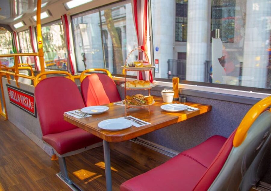 London: Afternoon Tea Bus with a Glass of Prosecco - Hosts, Music, and the Commentaries Gap (No Live Guide)