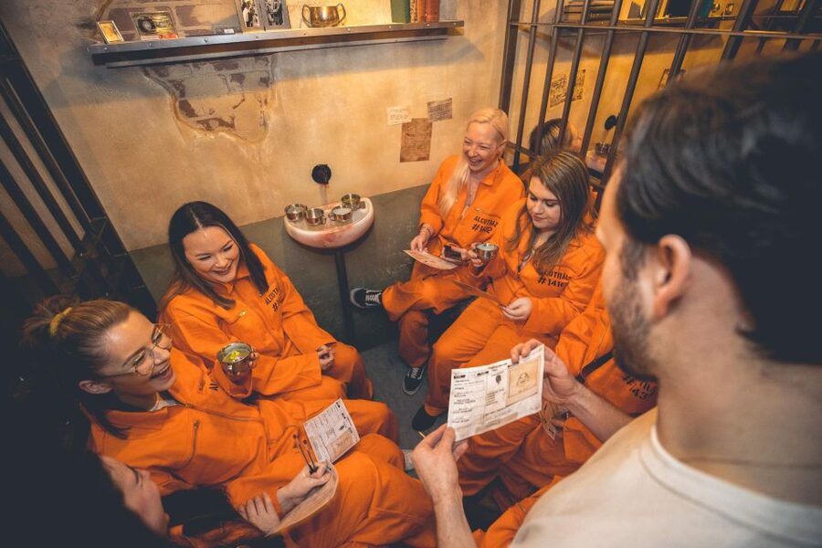 London: Alcotraz Immersive Prison Cocktail Experience Ticket - 4 personalized cocktails, plus Prison Radio and the movie-like set
