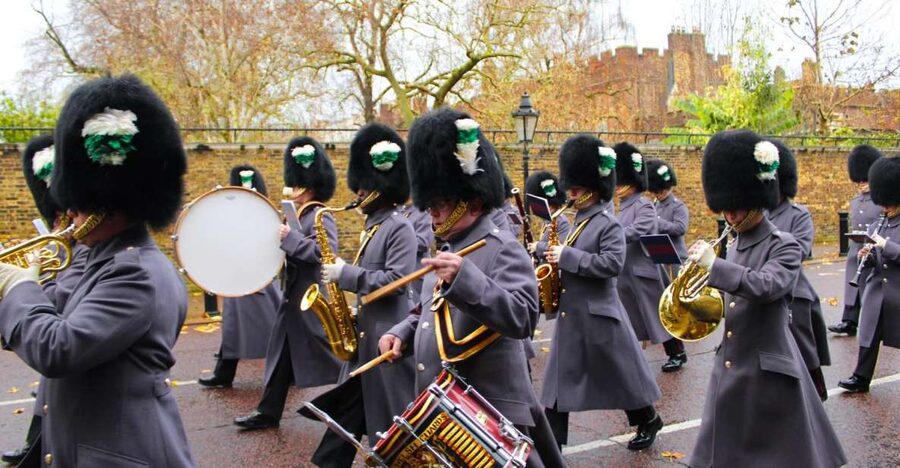London: Buckingham Palace & Changing of the Guard Experience - Guard Mounting explained: relieved in red and bearskin with a fanfare