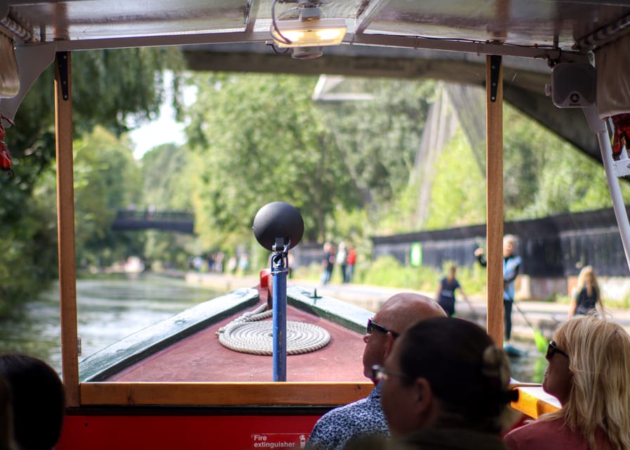 London: Canal Boat Ride on Camden Lock - The Jenny Wren boat: cozy canopy, classic feel, real-seat comfort