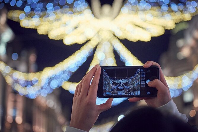 London Christmas Lights Guided Walking Tour - Stops 5 and 6: Bond Street and Regent Street, lights across shopping streets