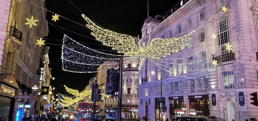 London: Christmas Lights Self Guided Walking Tour - Leicester Square: A Holiday Market Moment With Games and Food