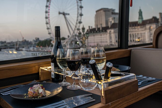 London Luxury Dinner Experience with Panoramic City Views - London at night from the glass roof: your route highlights