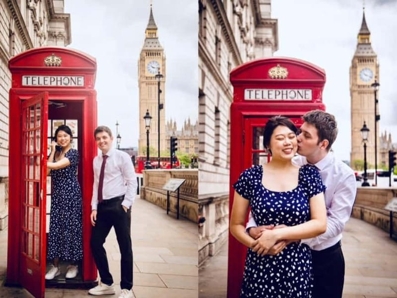 London: Private Couples Photography Session with Landmarks - Meeting Outside Big Ben And Getting Your Westminster Or Tower Bridge Backdrop