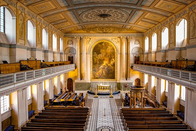 Old Royal Naval College - home to the Painted Hall, Greenwich - Victorian Skittle Alley, the 12 to 3 window you should plan around