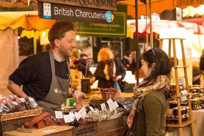 Private London Food Tour: Classic British Eats at London Bridge - Your tasting menu: bacon and egg bap, sausage roll, fish and chips, plus cheese and dessert