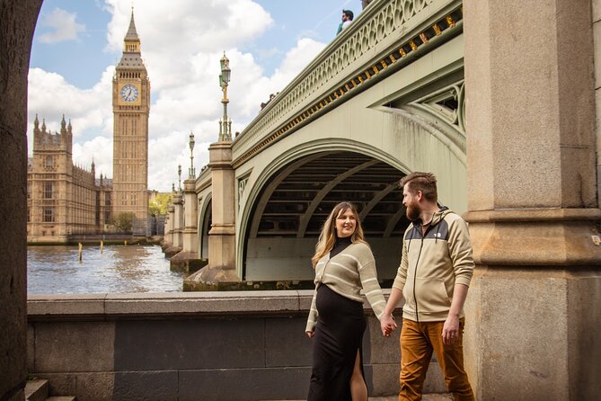 Professional Private Couple Photoshoot - Big Ben first, then the London Eye, for variety without the stress