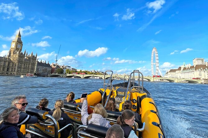 Speedboat Sightseeing: Embankment OR Westminster Pier -45 Minutes - Captain Kidd and the Thames Past You Can Actually Point To