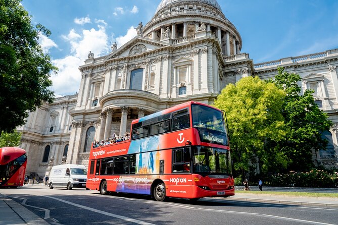 TopView® 48 Hr Hop on Hop off Bus Tour with River Cruise & Walks - Starting at Marble Arch and the West End Stops That Get You Oriented Fast