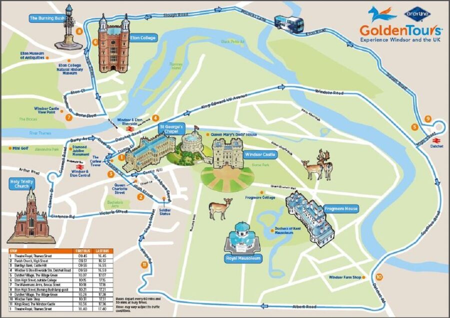 Windsor: Golden Tours Open Top Hop-on Hop-off Bus Tour - Key points to know before you ride